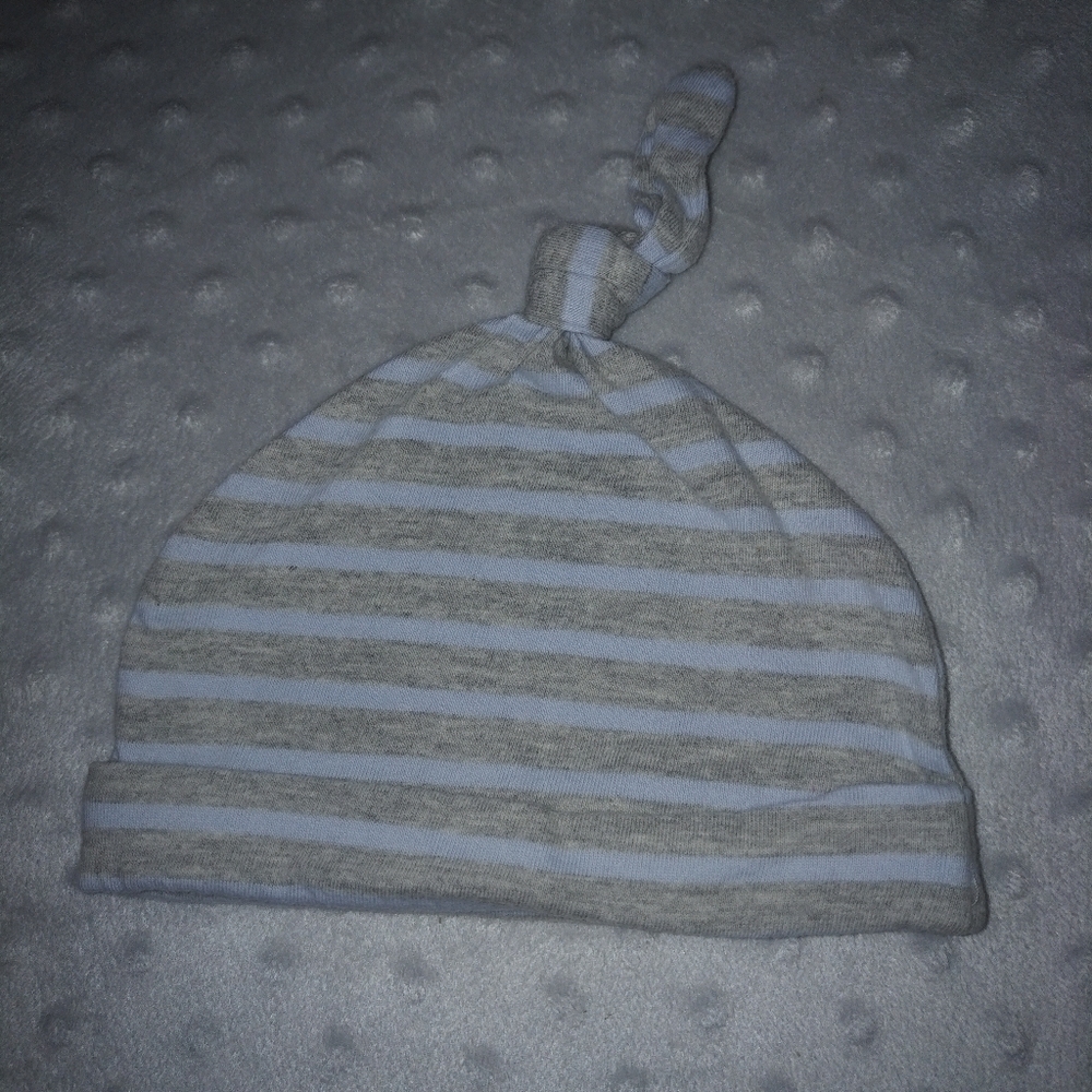 Baby Boy Grey and Blue Hat